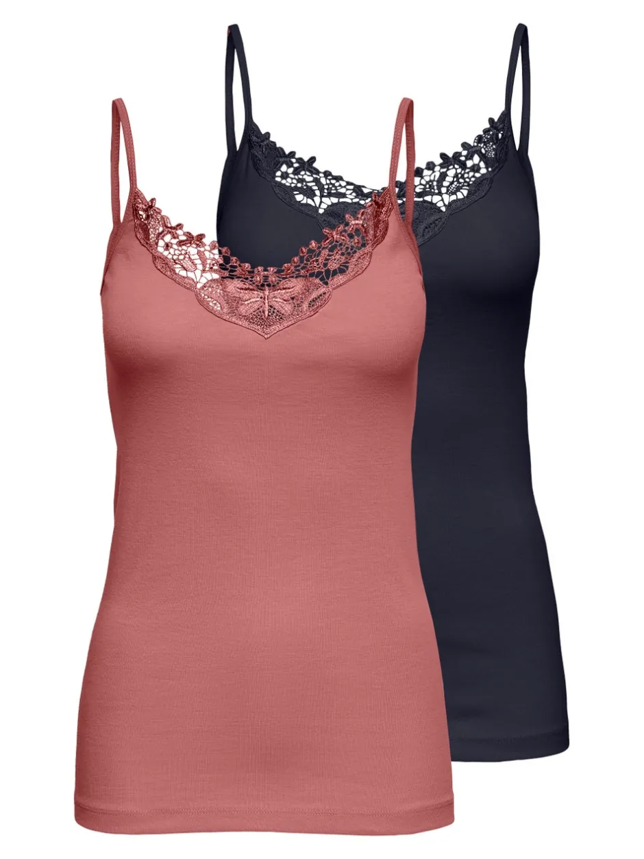 New ONLKIRA 2-pack Tanktop Dame Toppe