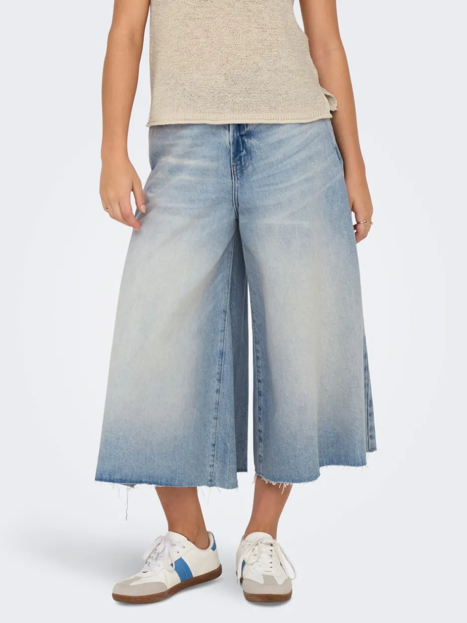 Sale ONLLA Høj talje Wide leg fit Lang Jeans Dame Jeans|Jeans