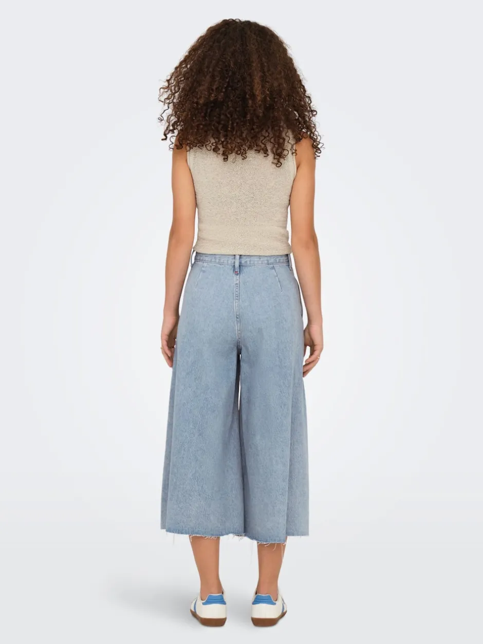 Sale ONLLA Høj talje Wide leg fit Lang Jeans Dame Jeans|Jeans