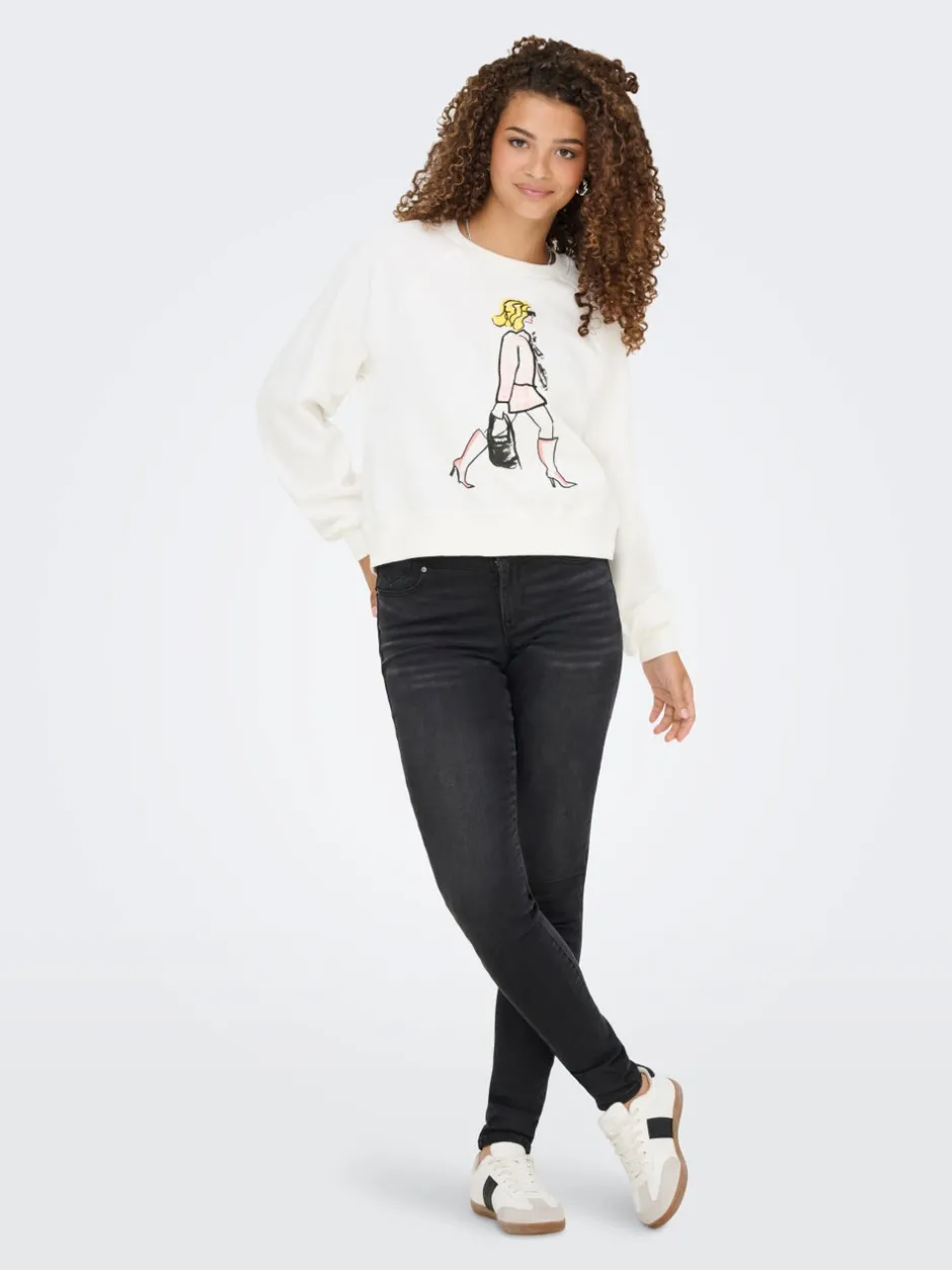 New ONLLABINET Sweatshirt Dame Sweatshirts