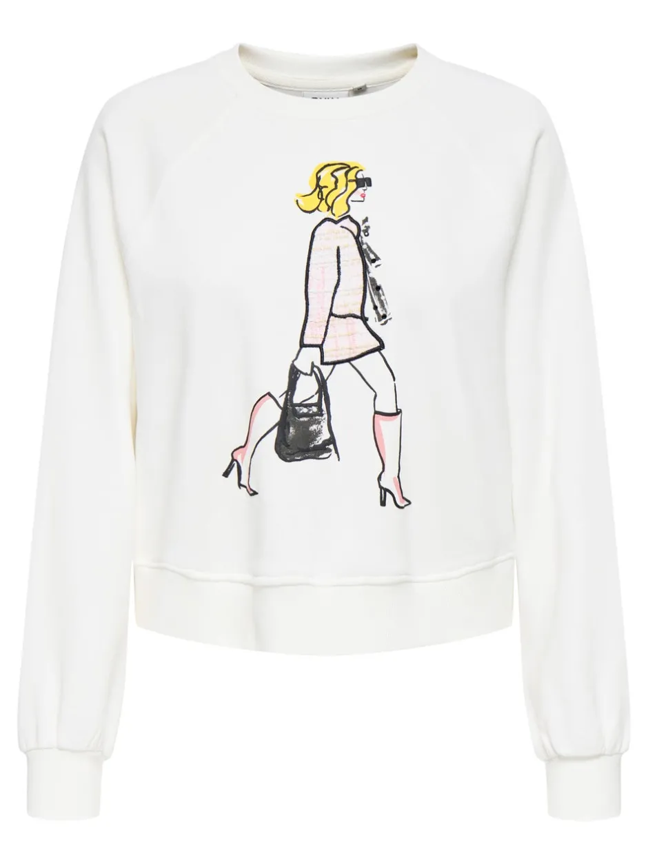 New ONLLABINET Sweatshirt Dame Sweatshirts