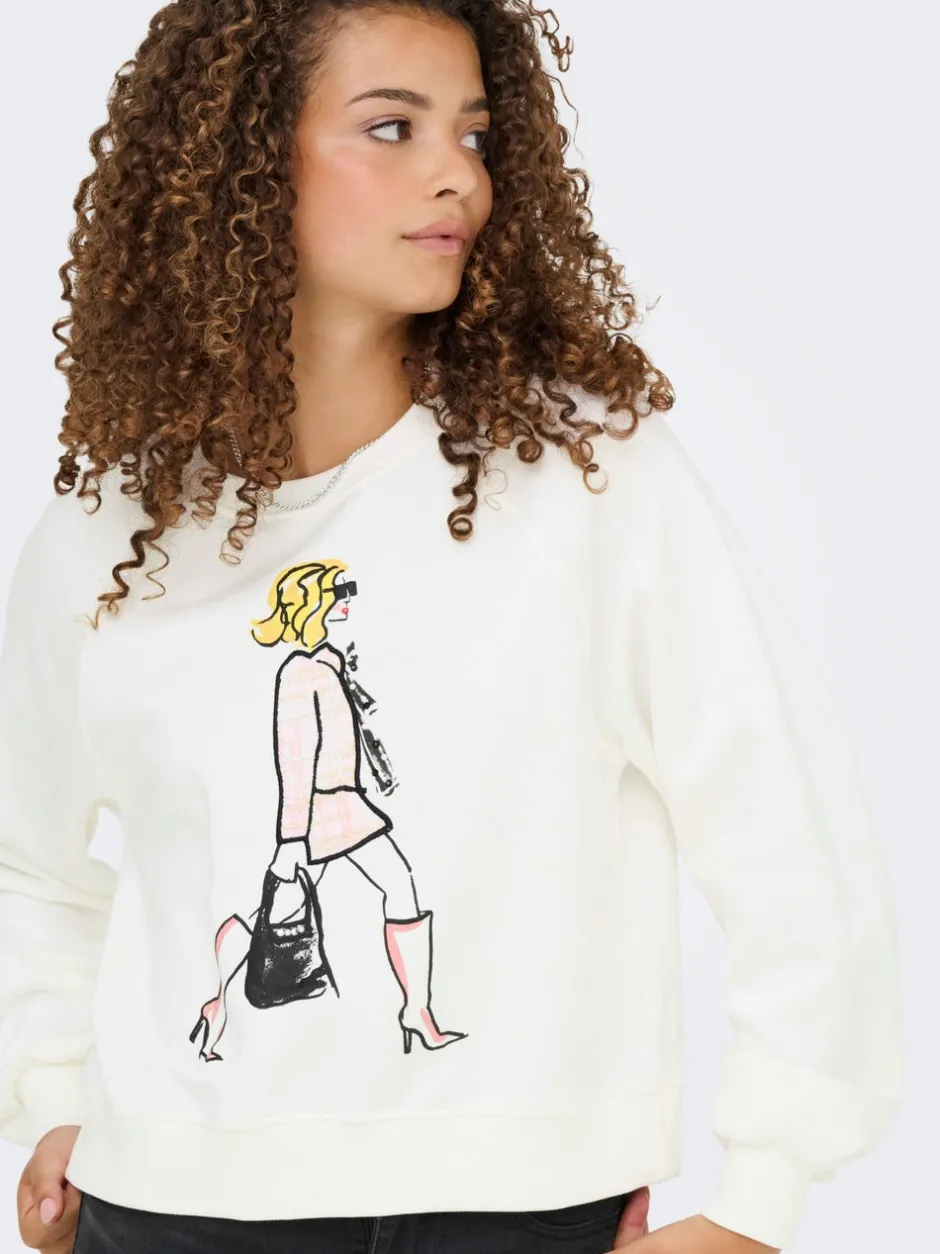 New ONLLABINET Sweatshirt Dame Sweatshirts