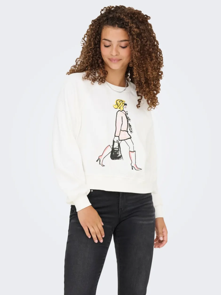 New ONLLABINET Sweatshirt Dame Sweatshirts