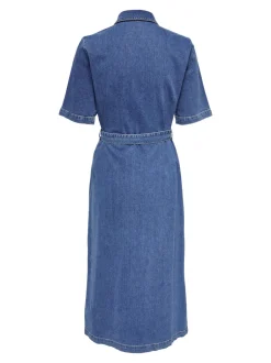 Online ONLLANA Lang kjole Dame Kjoler|Double Denim