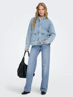 Sale ONLLARA Denimjakke Dame Jakker Og Frakker|Double Denim