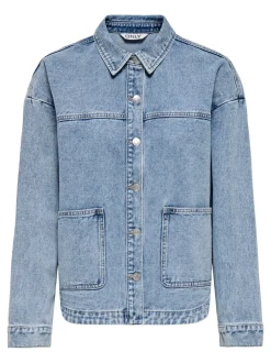 Sale ONLLARA Denimjakke Dame Jakker Og Frakker|Double Denim