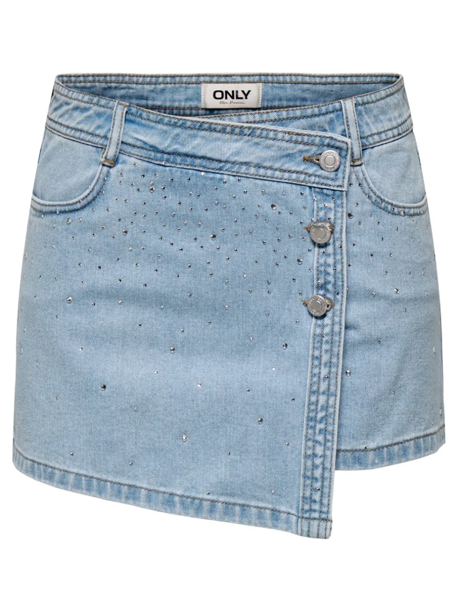 Discount ONLLESLY Denim Denim-nederdel Kort nederdel Dame Denimshorts|Nederdele