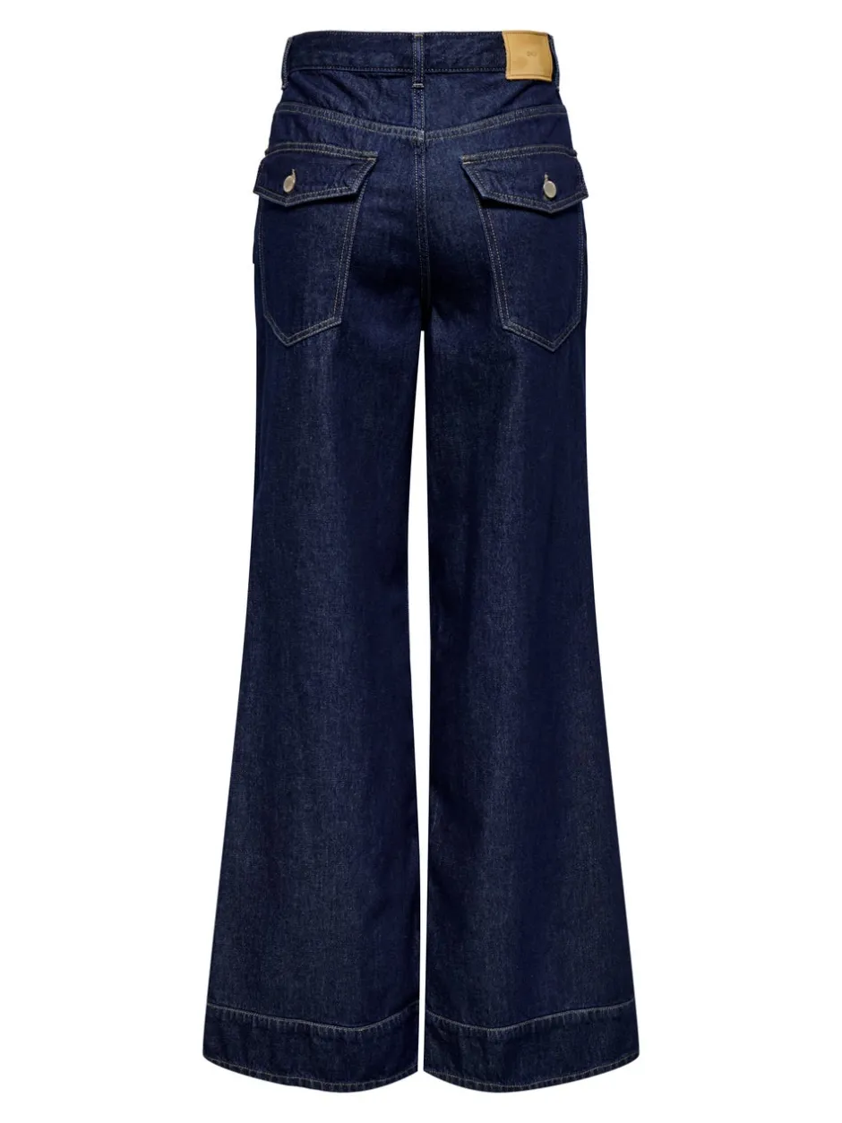 Sale ONLLINEA Høj talje Wide leg fit Jeans Dame Jeans|Jeans