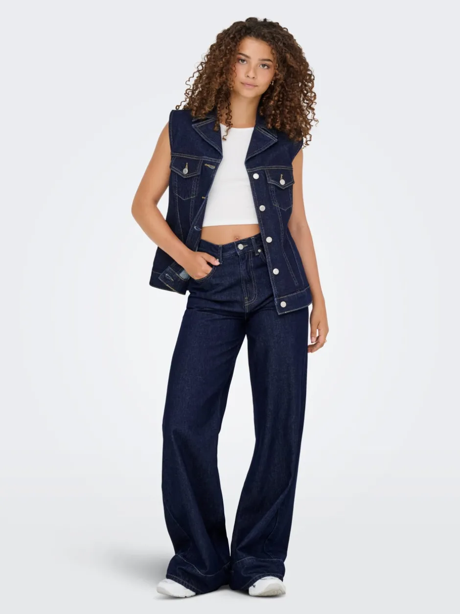 Sale ONLLINEA Høj talje Wide leg fit Jeans Dame Jeans|Jeans