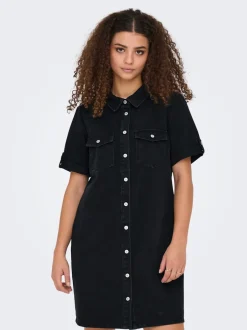 Online ONLLISA Kort kjole Dame Kjoler|Double Denim