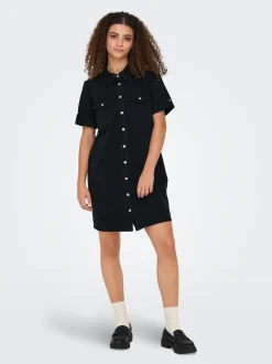 Online ONLLISA Kort kjole Dame Kjoler|Double Denim