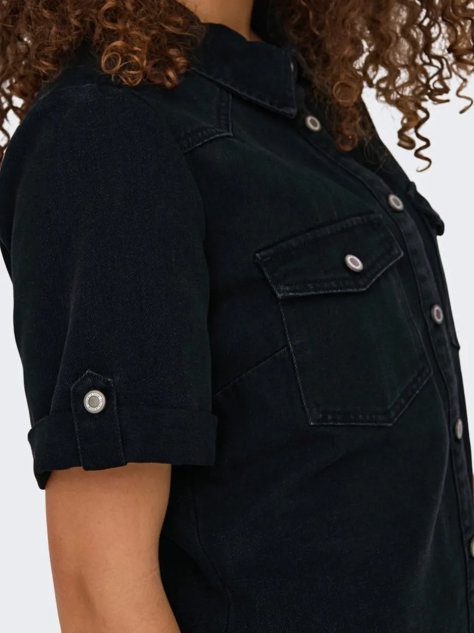 Online ONLLISA Kort kjole Dame Kjoler|Double Denim