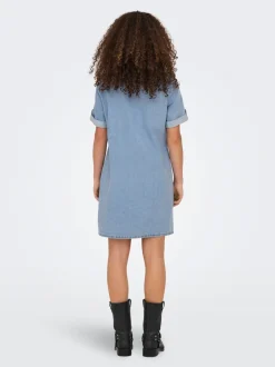 Hot ONLLISA Kort kjole Dame Kjoler|Double Denim