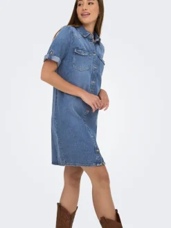 ONLLISA Kort kjole Dame Kjoler|Double Denim