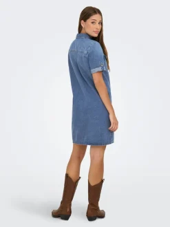 ONLLISA Kort kjole Dame Kjoler|Double Denim