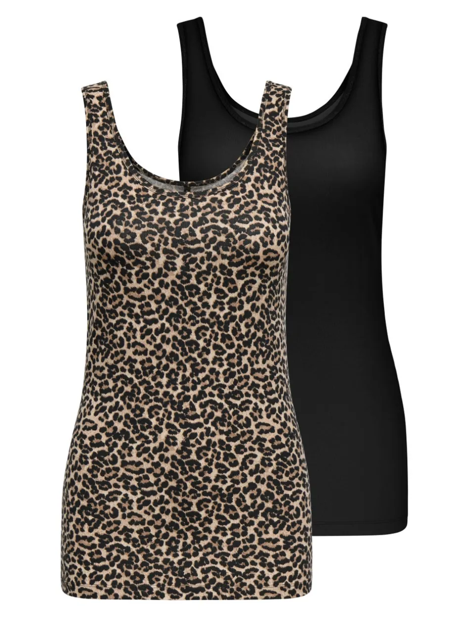 Discount ONLLIVE 2-pack Tanktop Dame Toppe