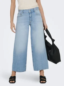 ONLLORAN Mellemhøj talje Wide leg fit Jeans Dame Jeans|Jeans