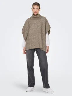 Hot ONLLOVISA Poncho Dame Strik & Cardigans