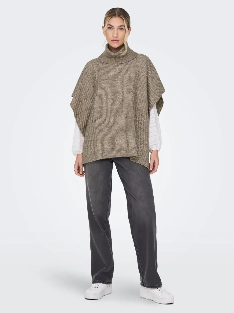 Hot ONLLOVISA Poncho Dame Strik & Cardigans