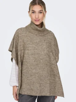 Hot ONLLOVISA Poncho Dame Strik & Cardigans