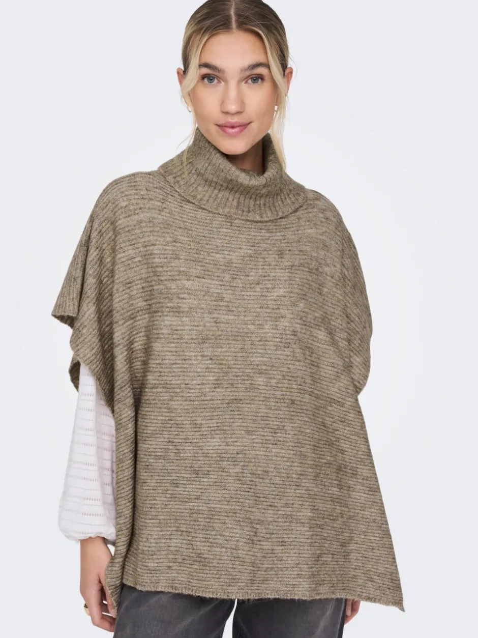 Hot ONLLOVISA Poncho Dame Strik & Cardigans