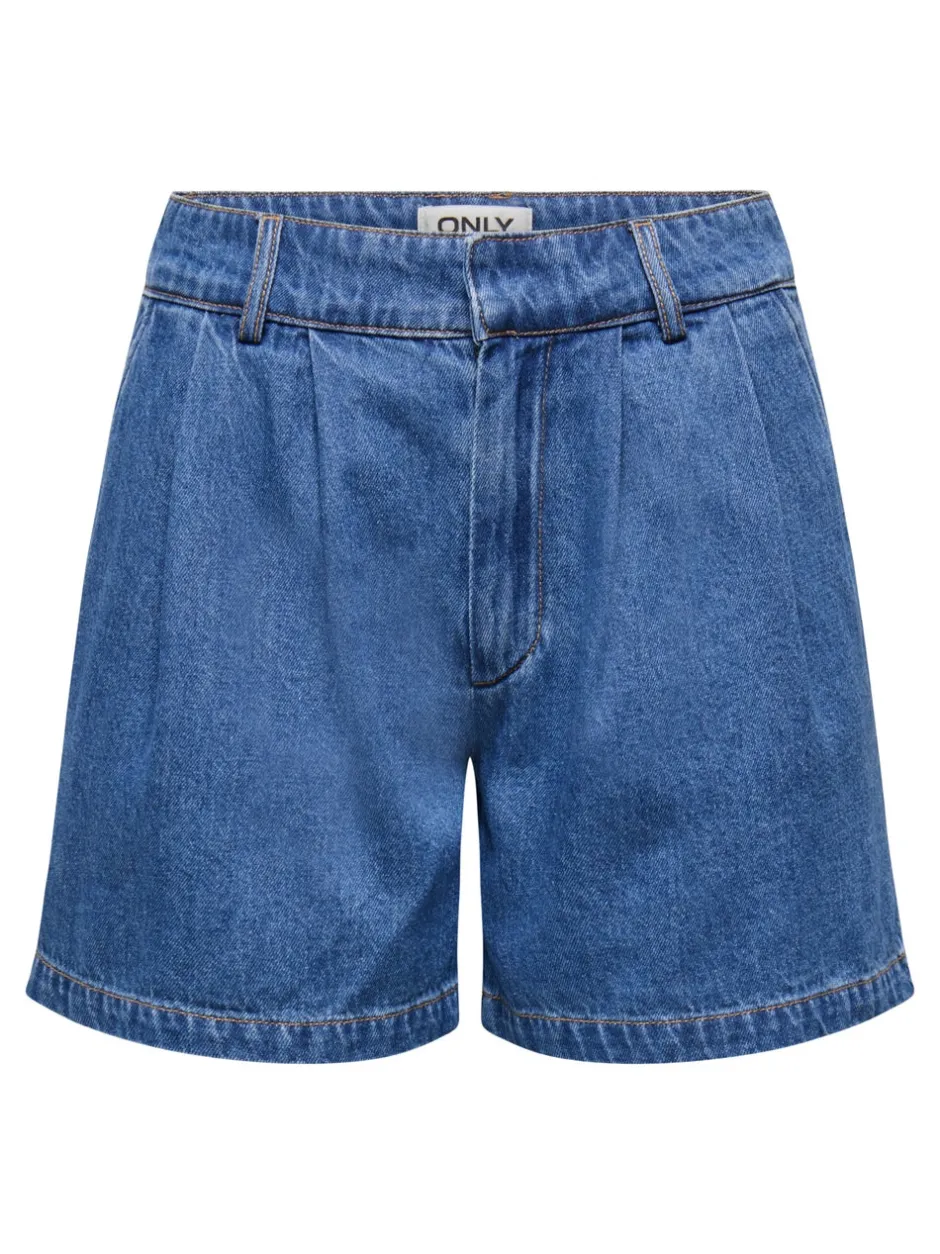 Outlet ONLLUKA Mellemhøj talje Loose fit Denim-shorts Dame Shorts