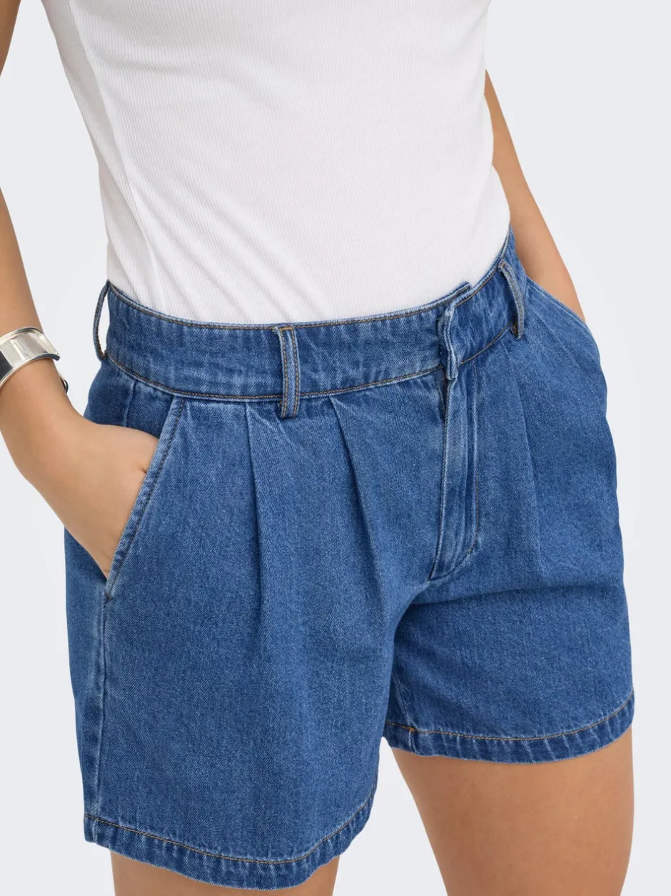 Outlet ONLLUKA Mellemhøj talje Loose fit Denim-shorts Dame Shorts