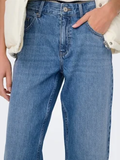 New ONLLUMI Mellemhøj talje Mom fit Jeans Dame Jeans|Jeans