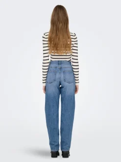 New ONLLUMI Mellemhøj talje Mom fit Jeans Dame Jeans|Jeans