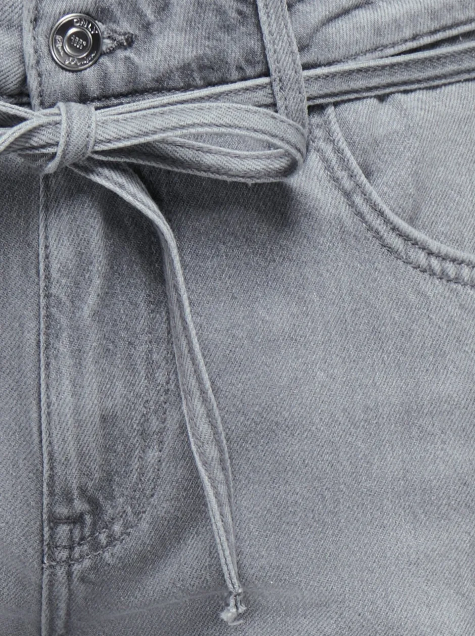 Hot ONLLUMI Mellemhøj talje Wide leg fit Denim-shorts Dame Shorts|Double Denim