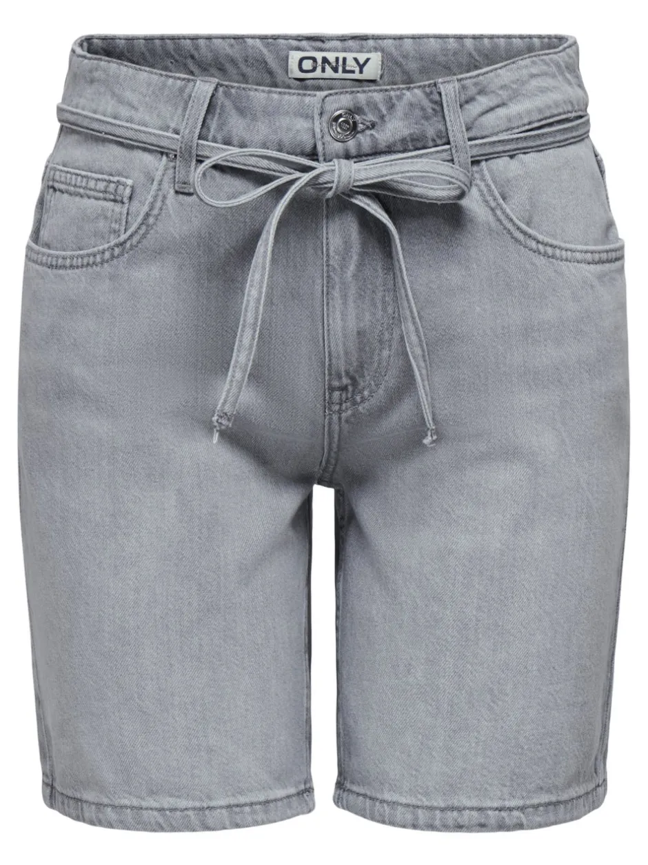 Hot ONLLUMI Mellemhøj talje Wide leg fit Denim-shorts Dame Shorts|Double Denim