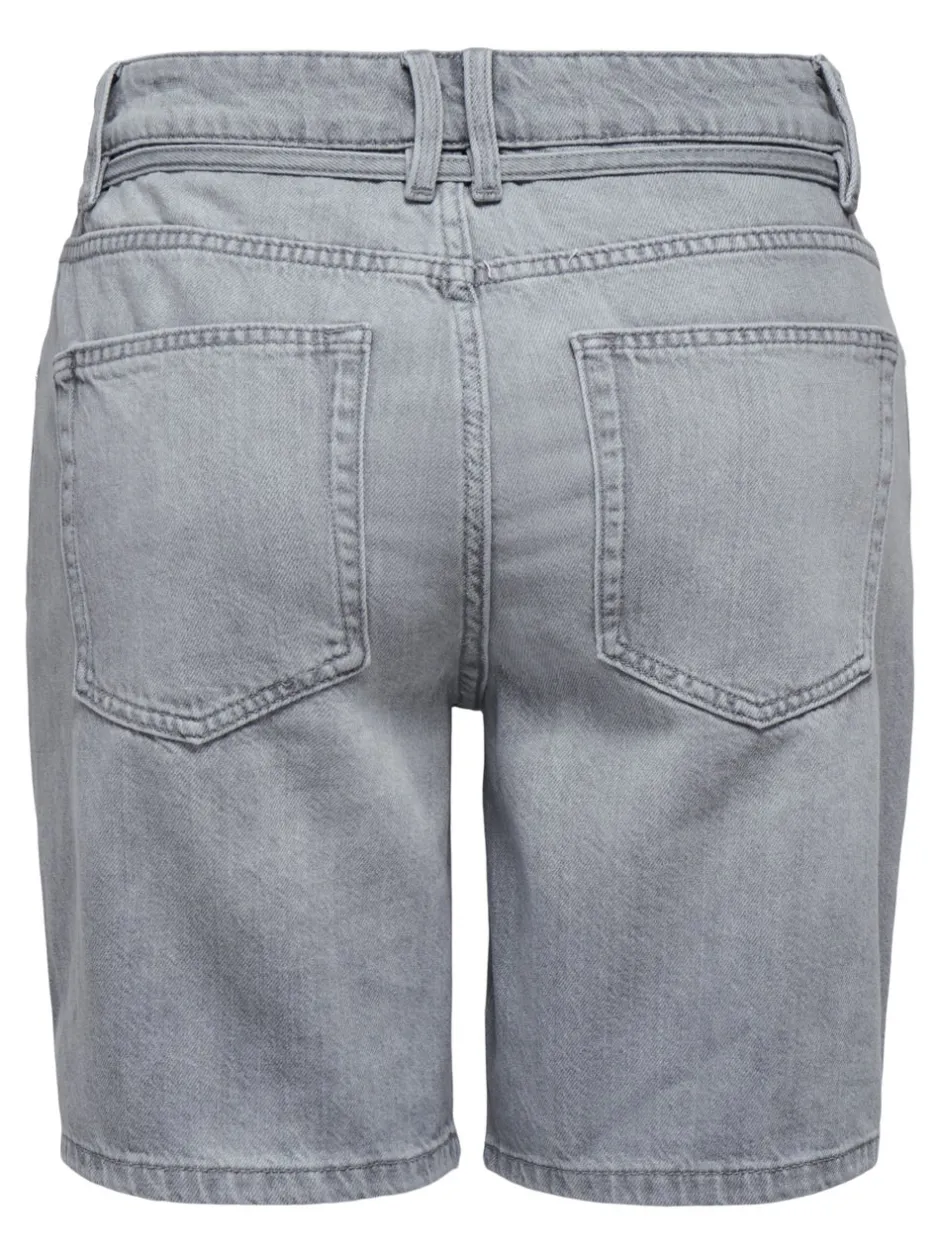 Hot ONLLUMI Mellemhøj talje Wide leg fit Denim-shorts Dame Shorts|Double Denim