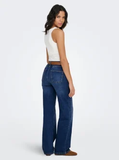 ONLLUNA Høj talje Wide leg fit Jeans Dame Jeans|Jeans