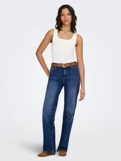 ONLLUNA Høj talje Wide leg fit Jeans Dame Jeans|Jeans