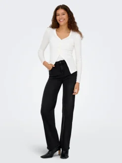 Hot ONLLUNA Høj talje Wide leg fit Jeans Dame Jeans|Jeans