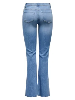 Online ONLLUSH Mellemhøj talje Retro flared fit Jeans Dame Jeans|Jeans