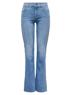 Online ONLLUSH Mellemhøj talje Retro flared fit Jeans Dame Jeans|Jeans