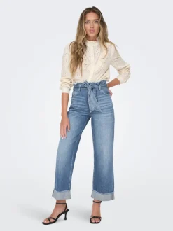 Outlet ONLMADDIE Høj talje Wide leg fit Jeans Dame Jeans|Jeans