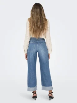 Outlet ONLMADDIE Høj talje Wide leg fit Jeans Dame Jeans|Jeans