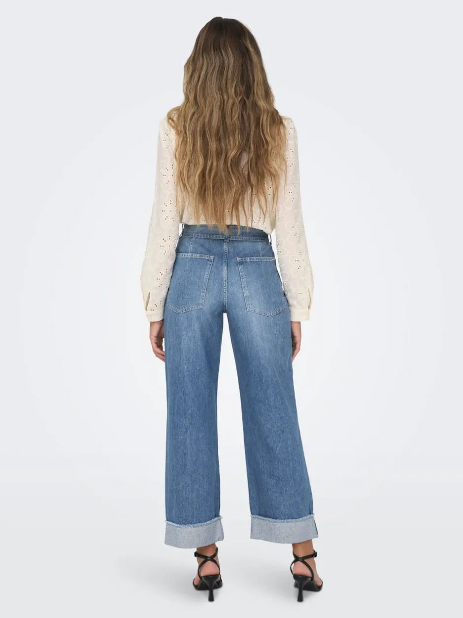 Outlet ONLMADDIE Høj talje Wide leg fit Jeans Dame Jeans|Jeans