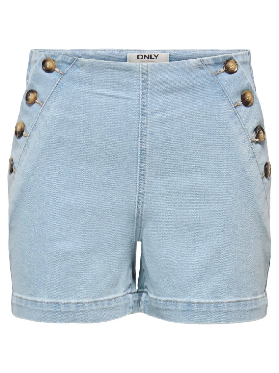 Online ONLMADELINE Høj talje Regular fit Denim-shorts Dame Shorts