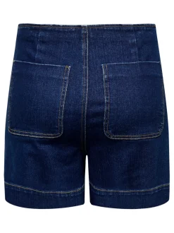 Best ONLMADELINE Høj talje Regular fit Denim-shorts Dame Shorts|Double Denim