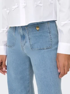 New ONLMADELINE Høj talje Wide leg fit Jeans Dame Jeans|Jeans