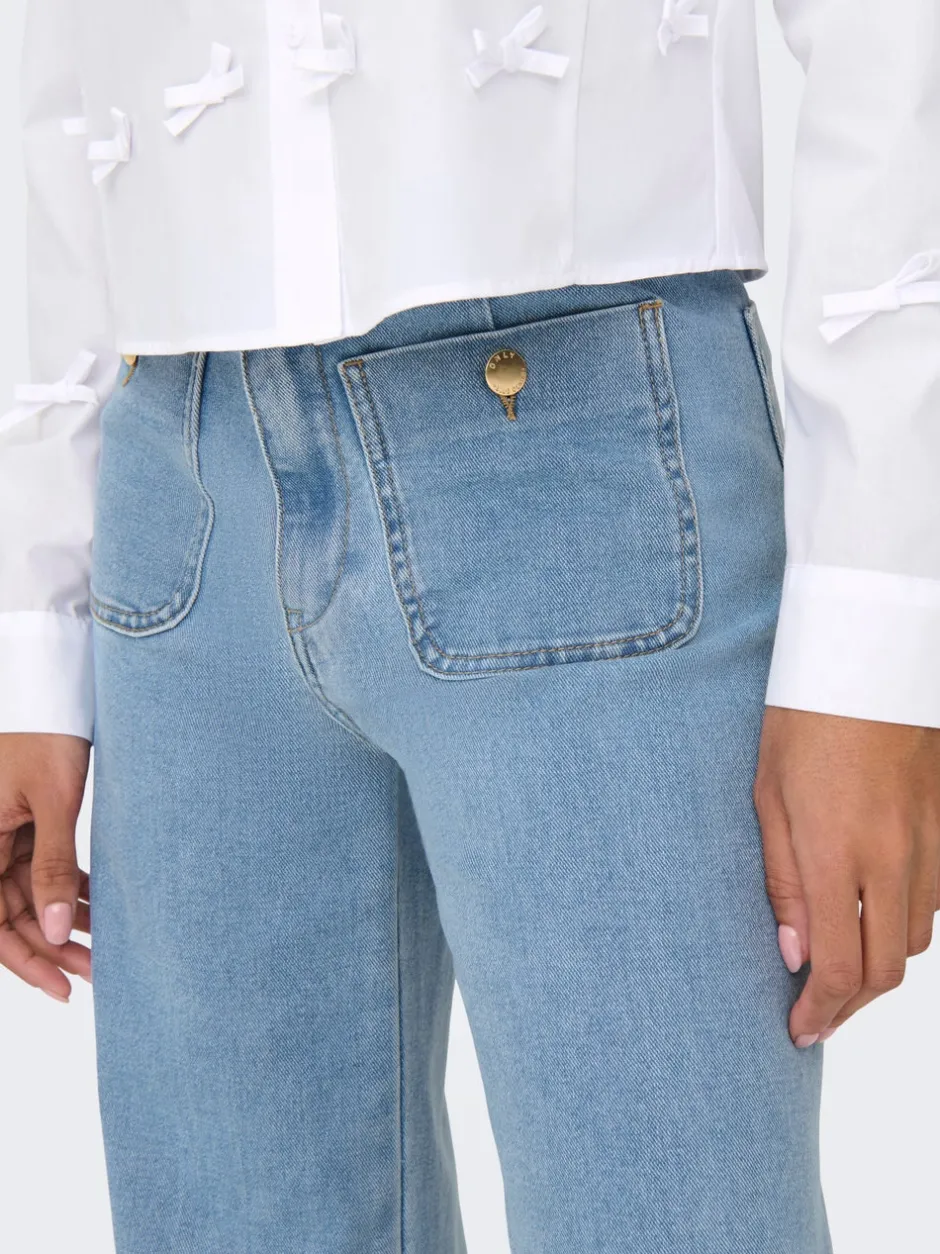 New ONLMADELINE Høj talje Wide leg fit Jeans Dame Jeans|Jeans