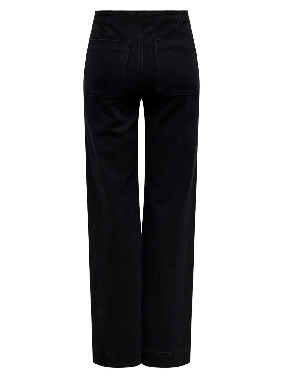 Sale ONLMADELINE Høj talje Wide leg fit Jeans Dame Jeans|Jeans