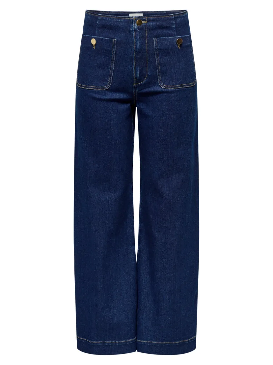 Best ONLMADELINE Høj talje Wide leg fit Jeans Dame Jeans|Jeans