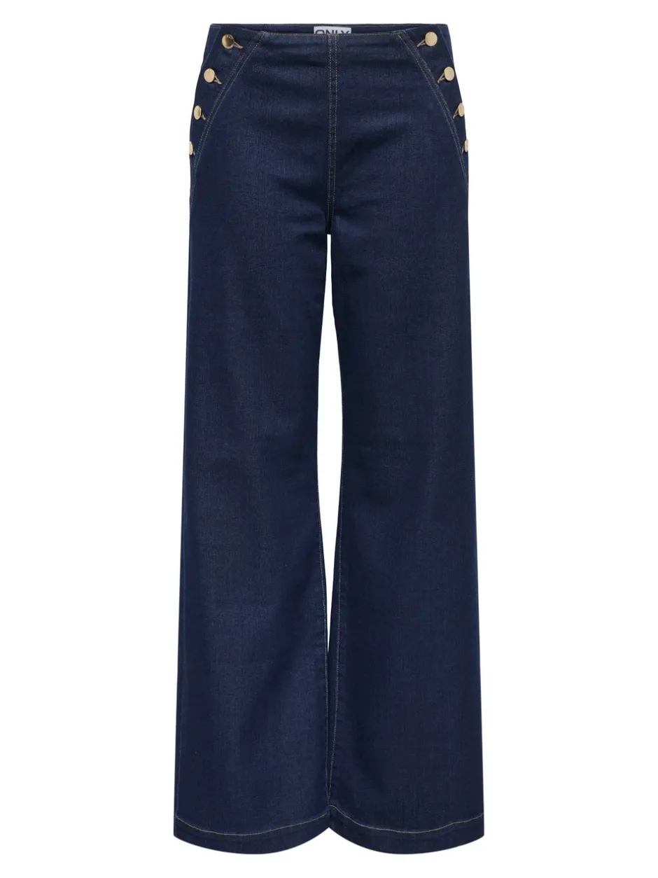 ONLMADELINE Høj talje Wide leg fit Jeans Dame Jeans|Jeans