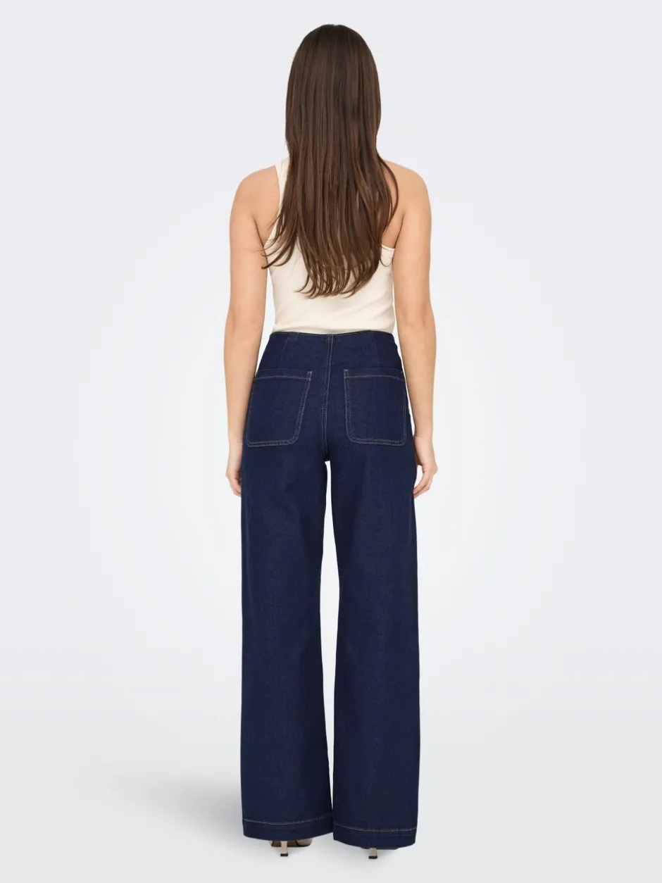 ONLMADELINE Høj talje Wide leg fit Jeans Dame Jeans|Jeans