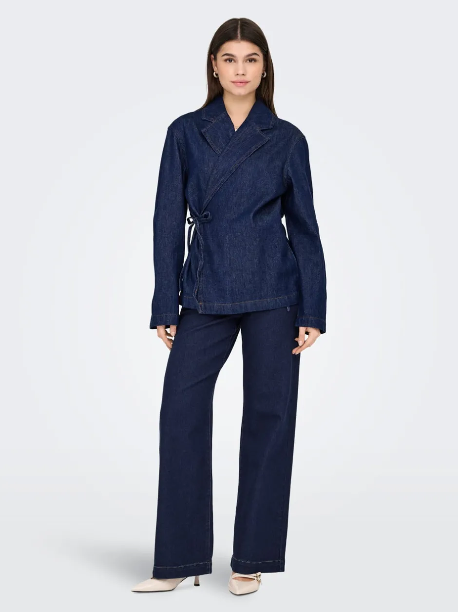 ONLMADELINE Høj talje Wide leg fit Jeans Dame Jeans|Jeans