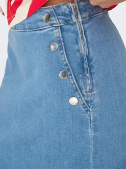 Online ONLMADISON Denim-nederdel Mininederdel Dame Nederdele|Denimnederdele